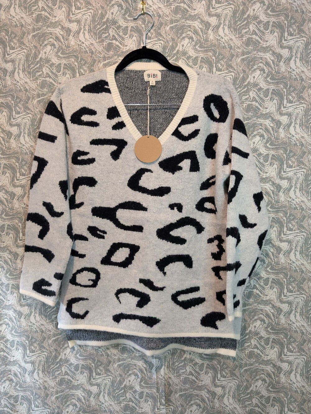 NWT BiBi Leopard Print Sweater Size Small